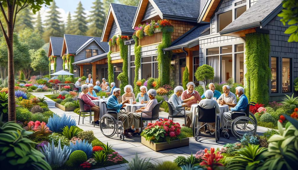 Elderly residents in care